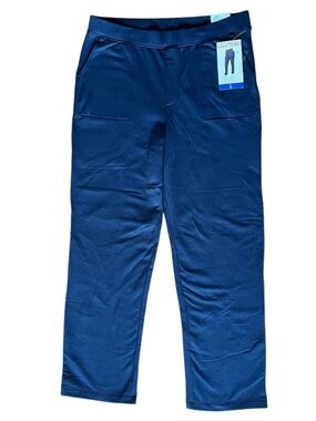 NWT Mondetta Straight Leg Navy Herringbone Pants Size Large